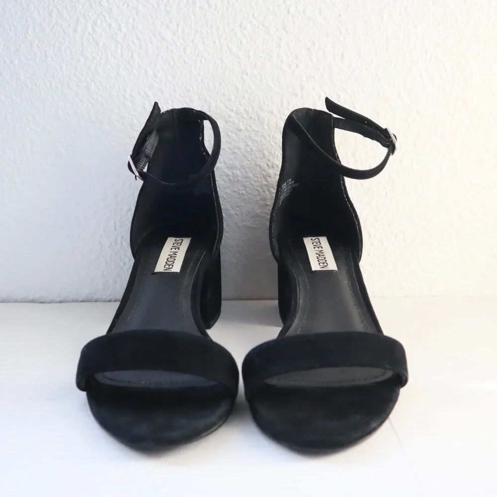 Steve Madden black heel sandals - Picture 2 of 7